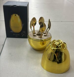 Oeuf Fleur Gold petit- Ménagère 6pcs - Cueillere à désert X6