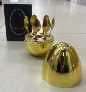 Oeuf Gold petit - Ménagère 6pcs - Cueillere à désert x6