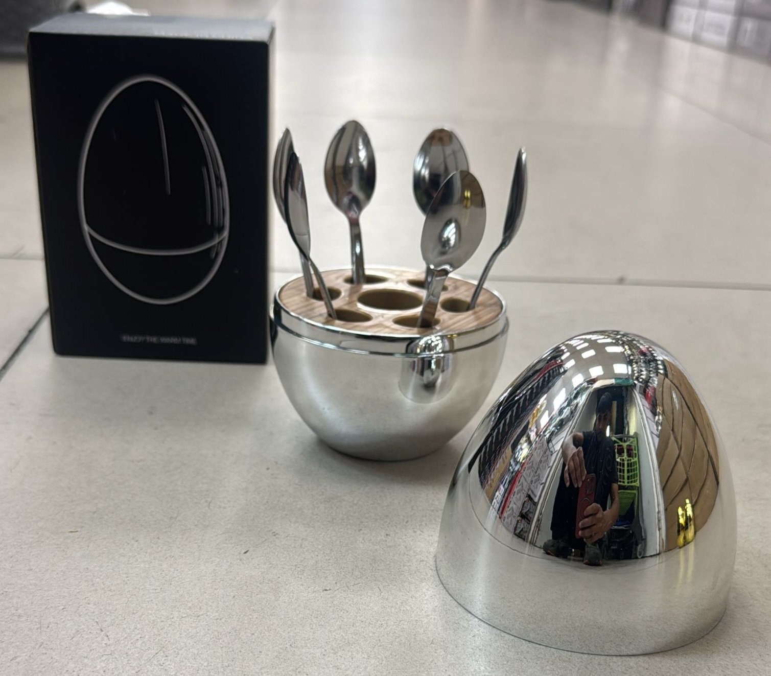 Oeuf Silver Petit - Ménagère 6 Pièces - Cueillere à Désert X6