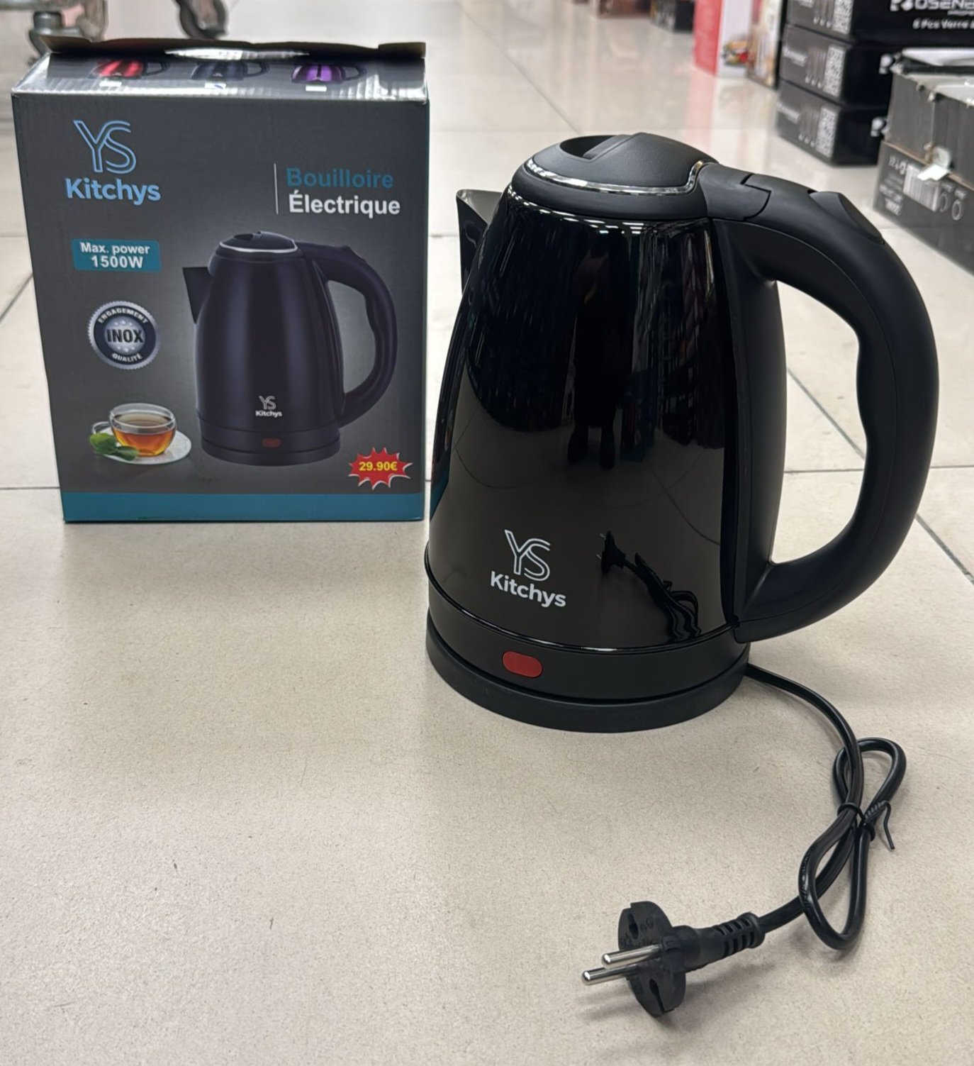 Bouilloire 1.8L Noir - YS