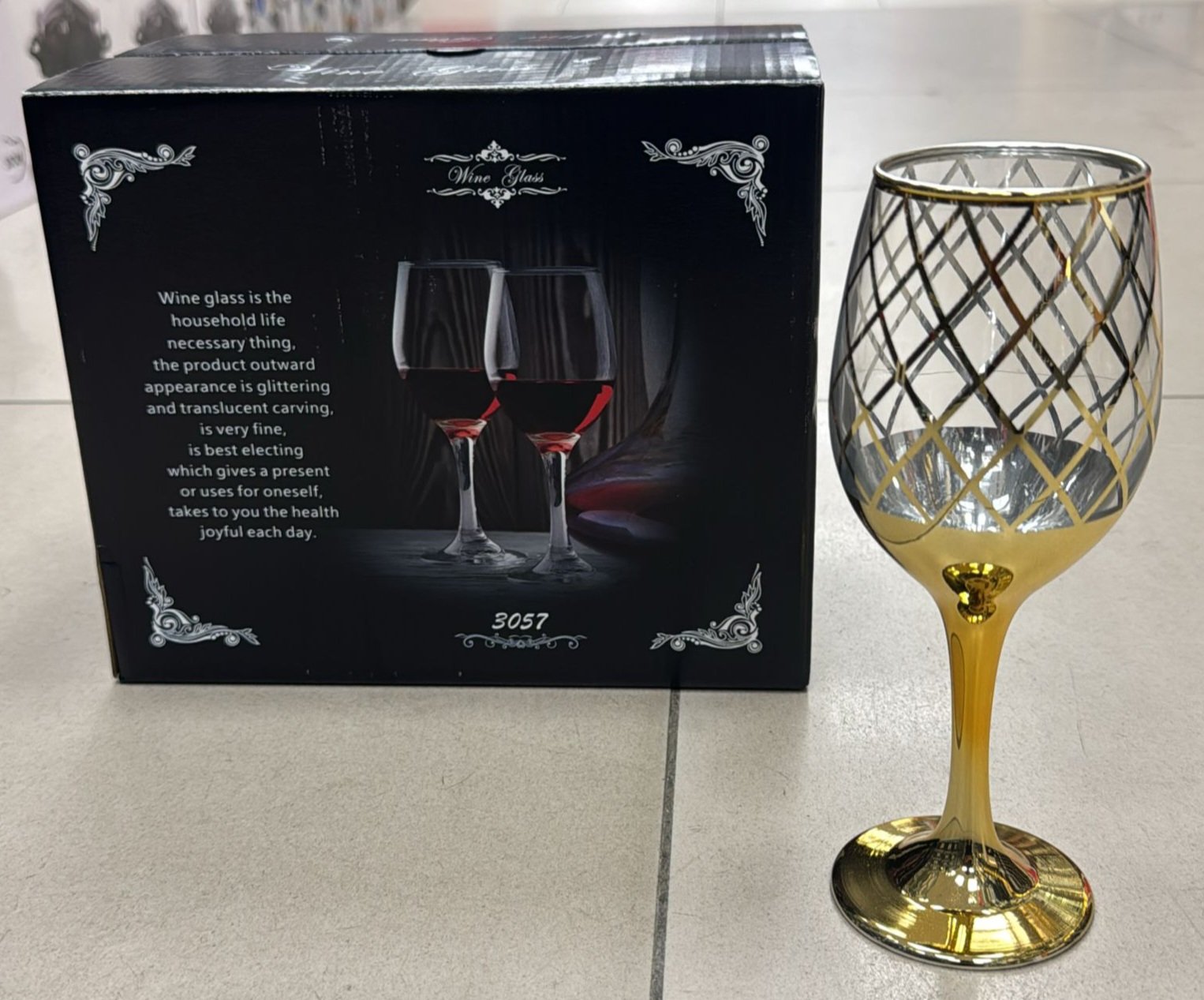 Verre 6 Pièces Dorée - Qd4