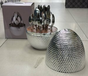 Oeuf Diamand Silver - Ménagère 24 Pièces