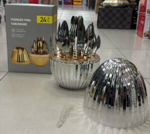 Oeuf Strillé Silver - Ménagère 24 Pièces