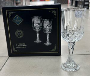 Verre à pied 6pcs en Cristal - 3203