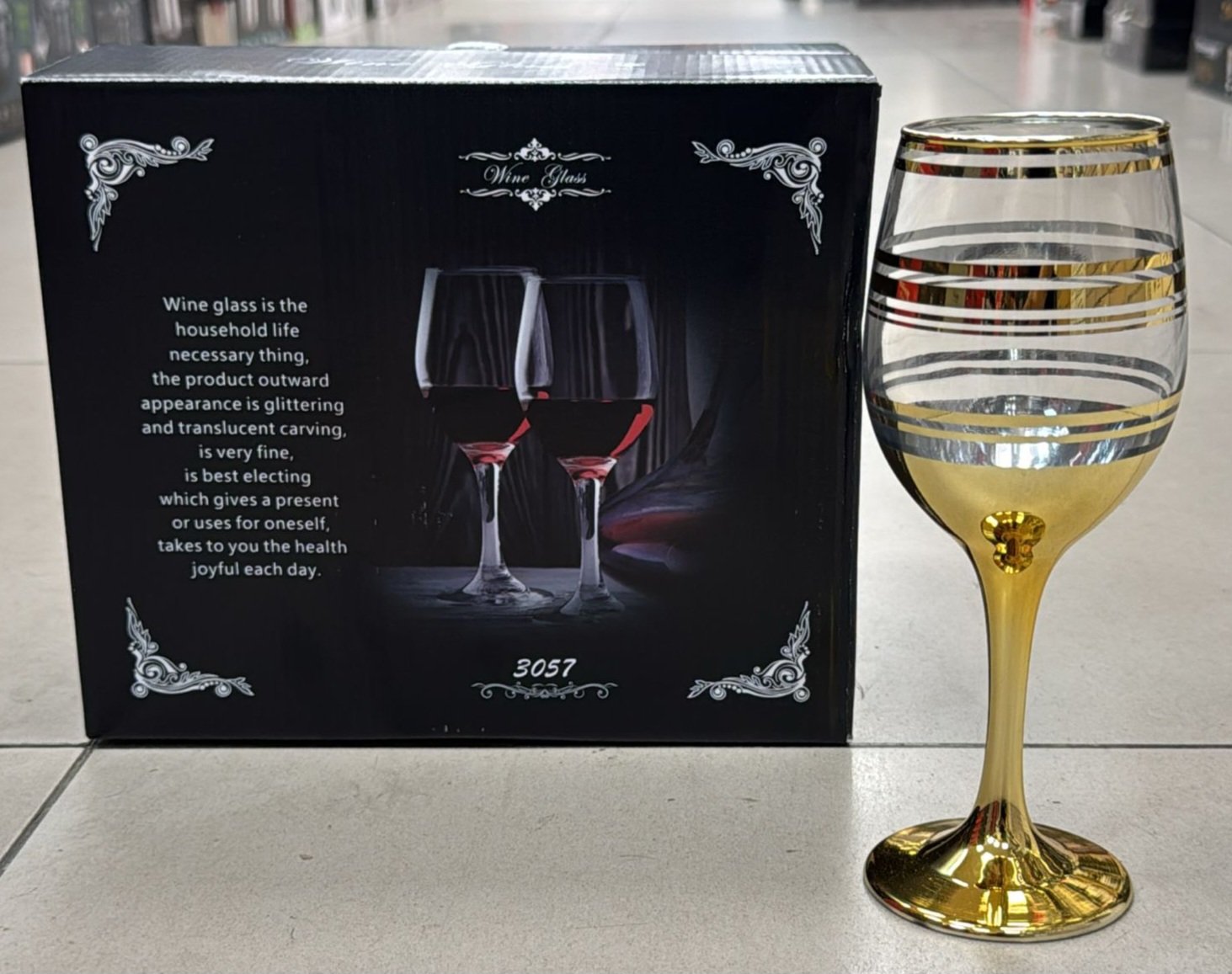 Verre 6 Pièces Dorée - Qd3