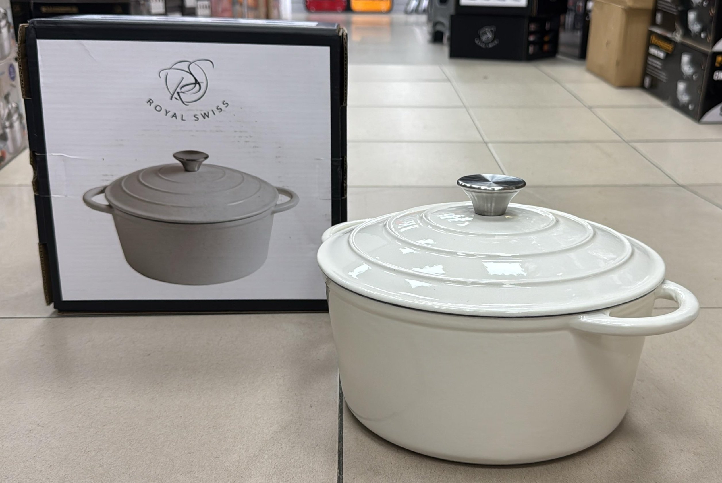 Faitout 22cm Fonte d'Aluminium - Blanc