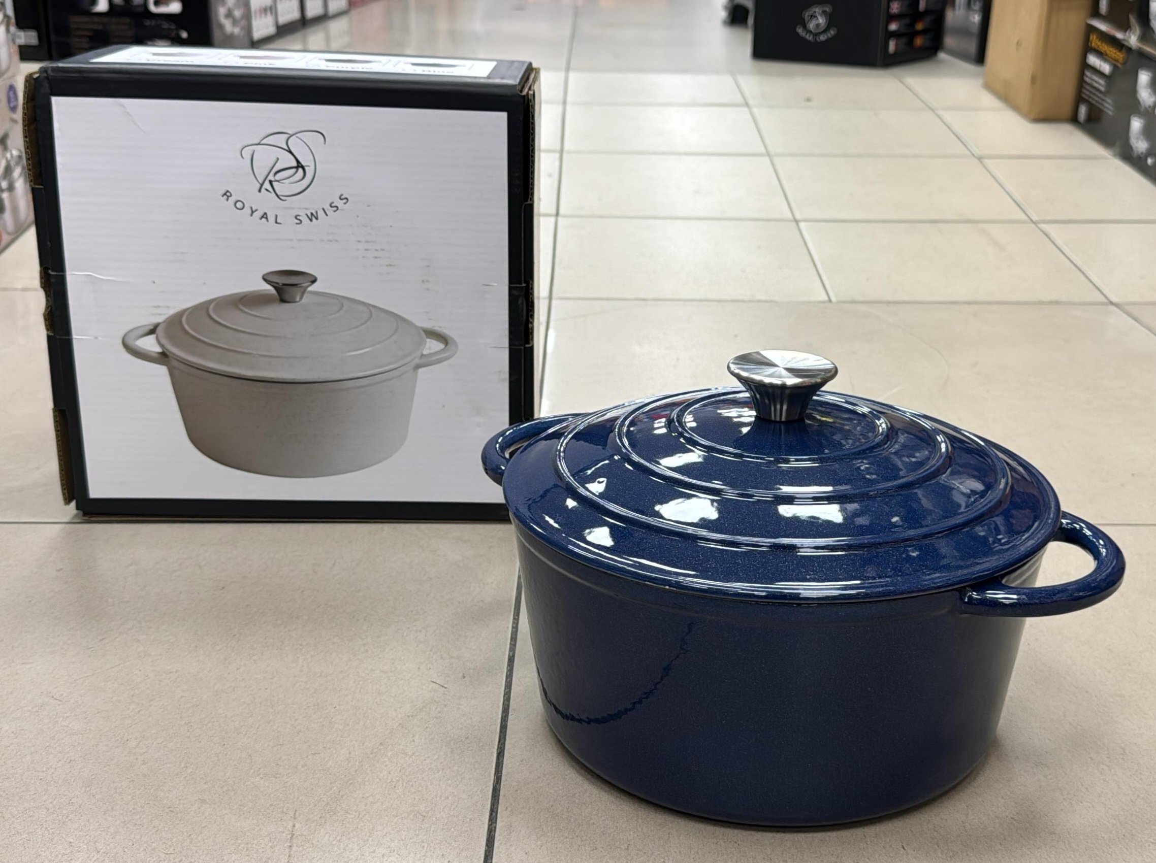 Faitout 22cm Fonte d'Aluminium- Bleu