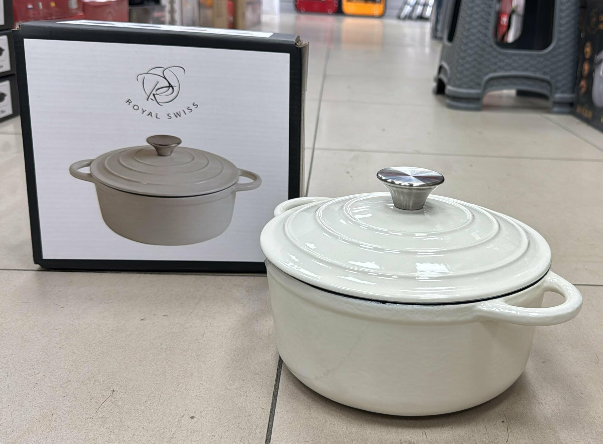 Faitout 26cm Fonte d'Aluminium - Blanc