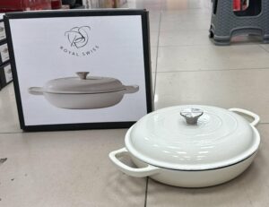 Shallow - Sautoir 26cm Fonte d'Aluminium - Blanc