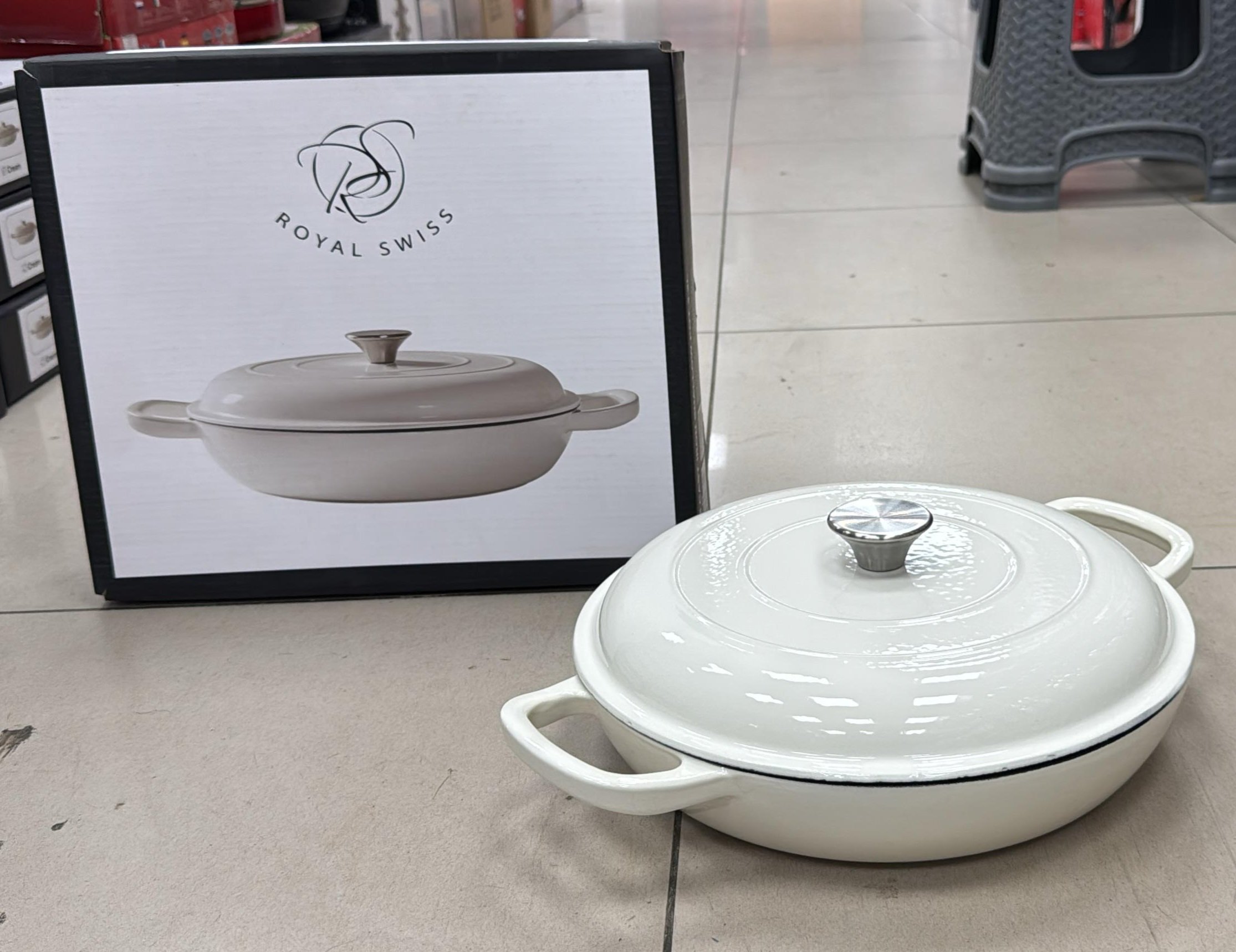 Shallow - Sautoir 26 CM Fonte D'aluminium - Blanc