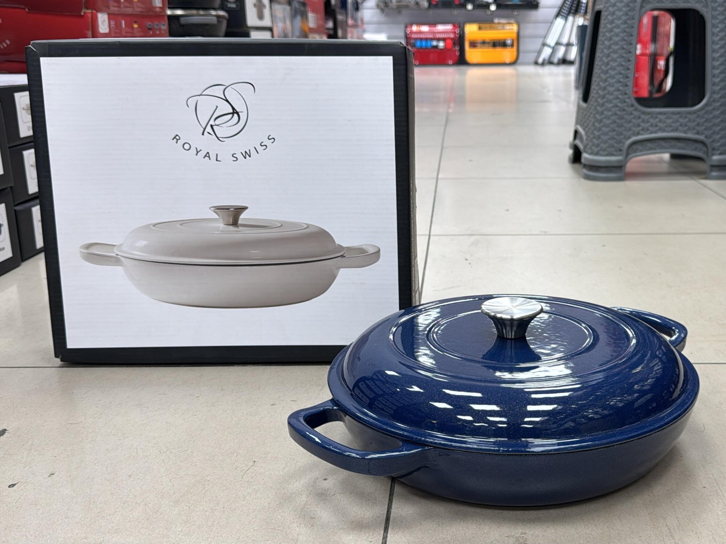Shallow - Sautoir 26 CM Fonte D'aluminium - Bleu