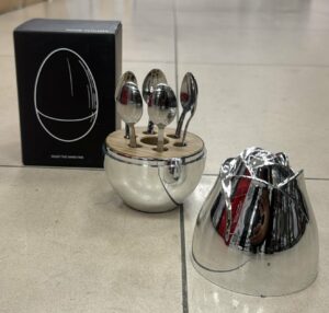 Oeuf Fleur Silver petit - Ménagère 6pcs - Cueillere à désert X6