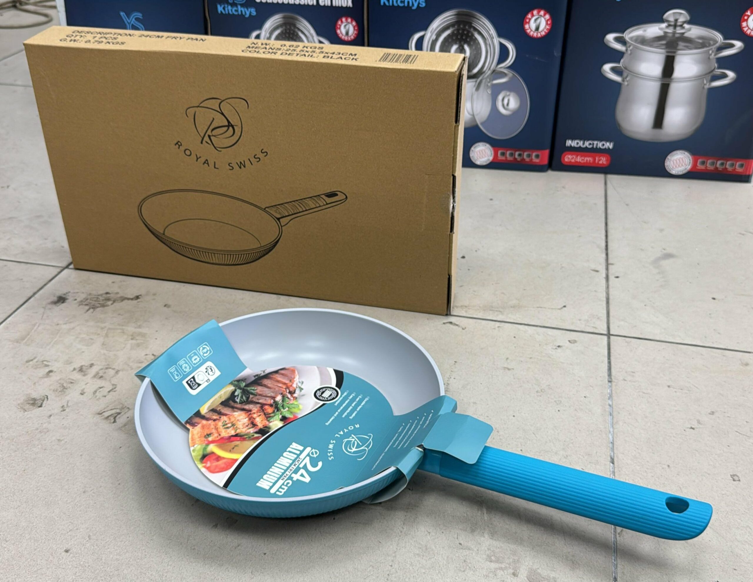 Poele 24cm Line Bleu