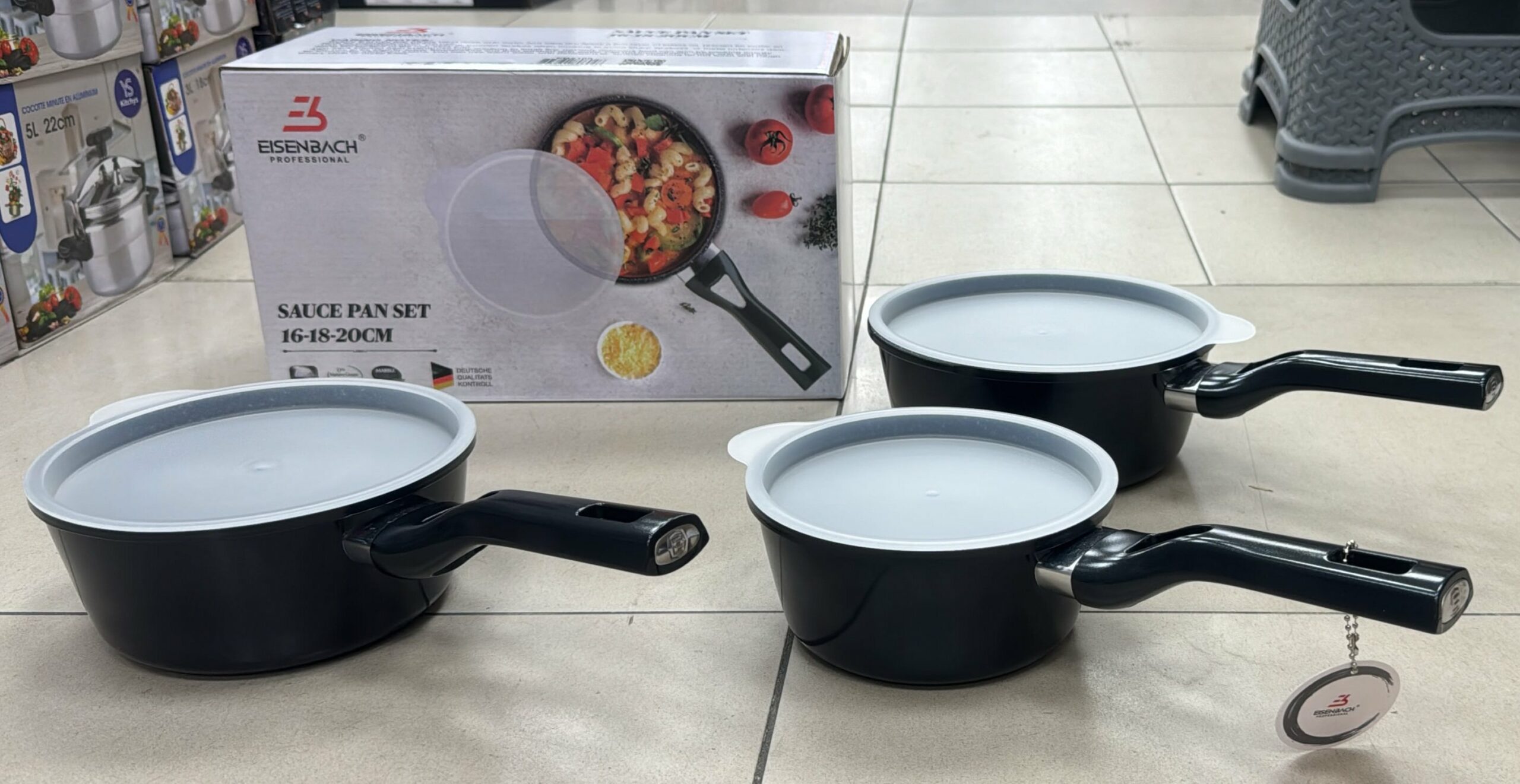 Casserolle 3pcs + couvercle PP - Avec Boite