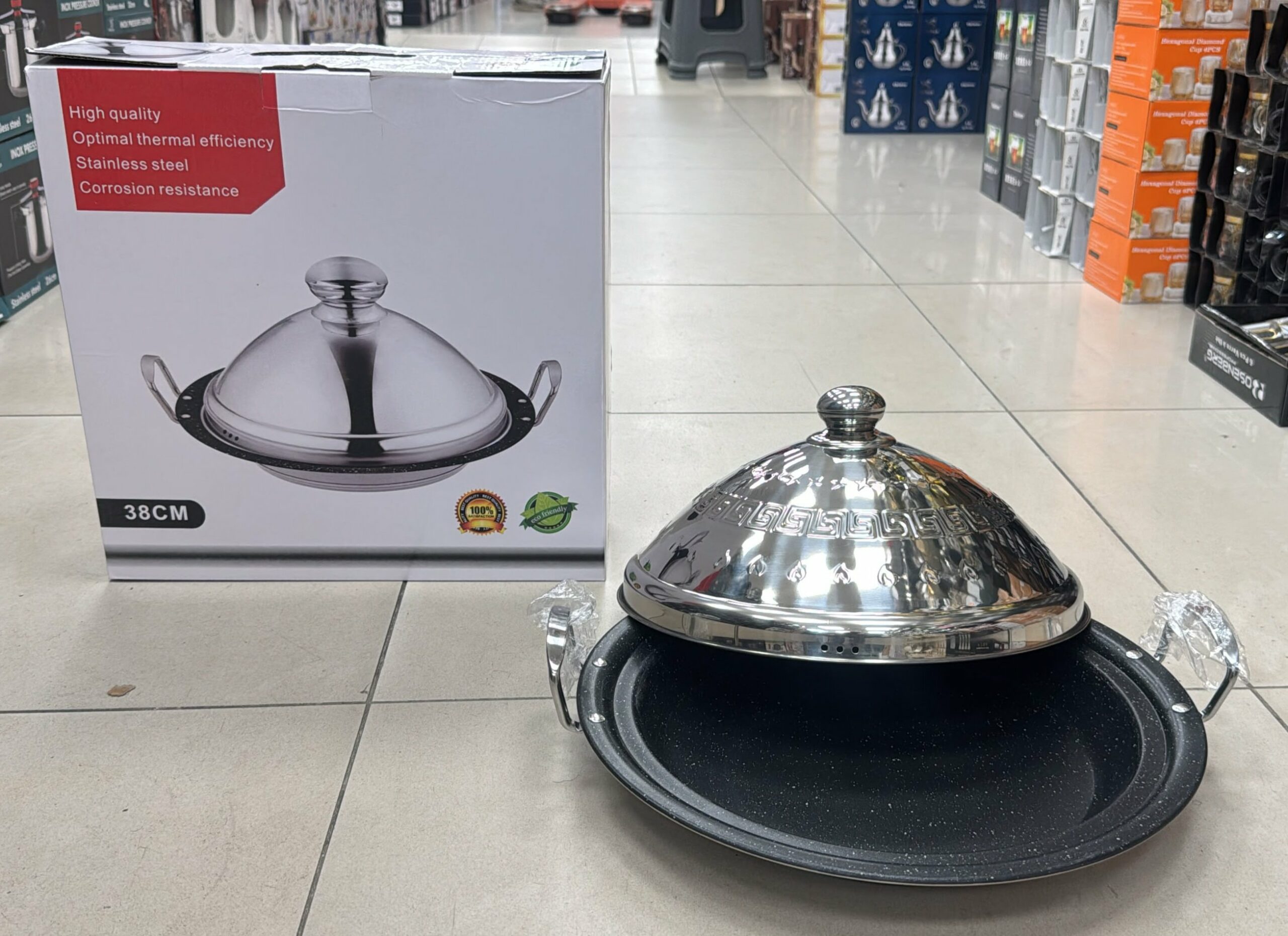 Tajine Inox/Pierre 38cm