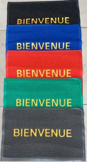 Paillason "Bienvenue" "Welcome" sans bordure - 38x58cm - YS-B06