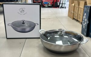 Wok 40cm Inox/Nie d'abeille RS