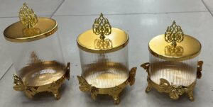 Pot 3pcs en Verre et Inox