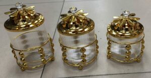 Pot 3pcs en Verre et Inox