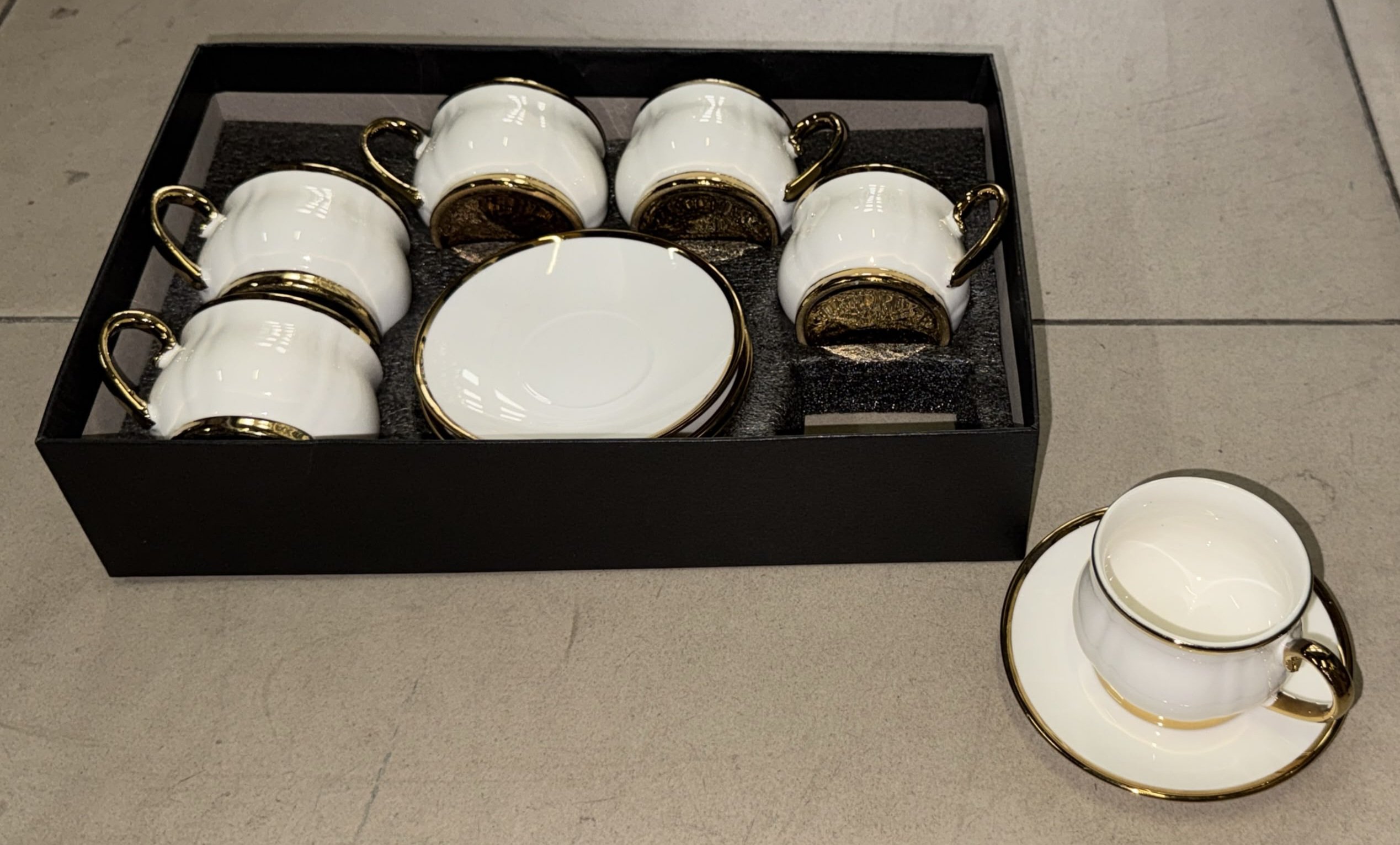 Service à café 12pcs en Porcelaine - YS-CR15