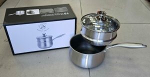 Casserolle 18cm Nie d'abeille avec panier vapeur