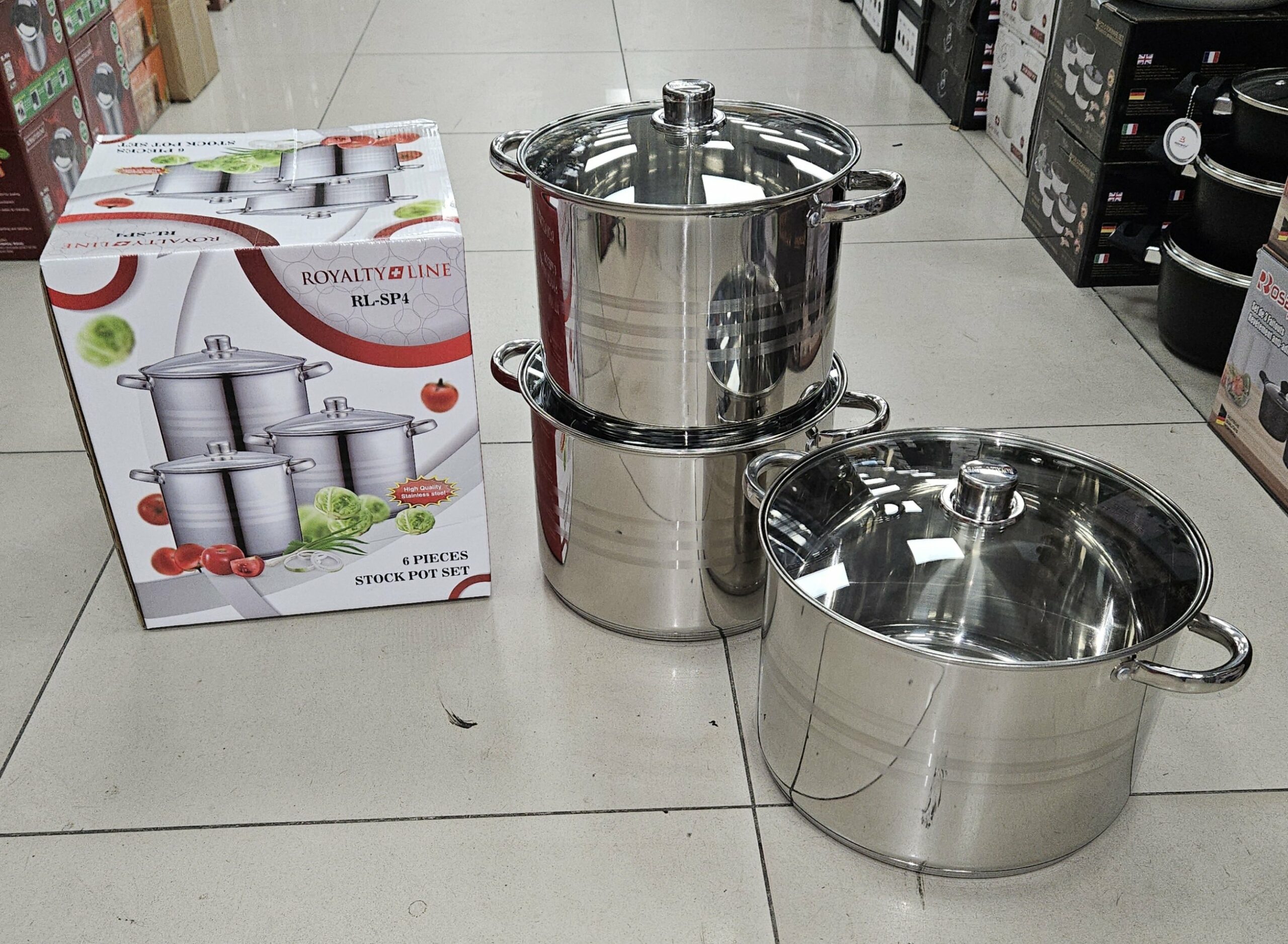Faitout 3pcs profond en inox - RL-SP4