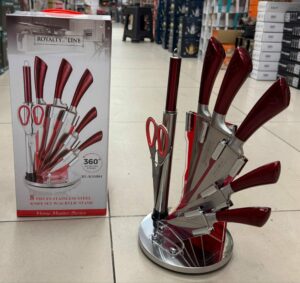 Couteaux socle 8pcs Rouge - RL-KSS804