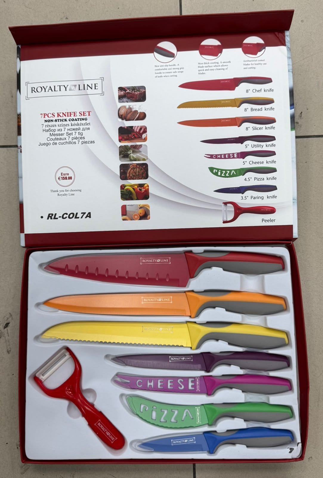 Boite de couteaux 7pcs multicolor - RL-COL7A