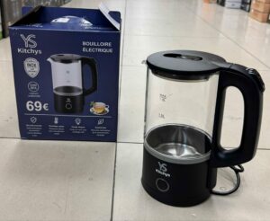 Bouilloire électrique 1.5L en verre - Noir