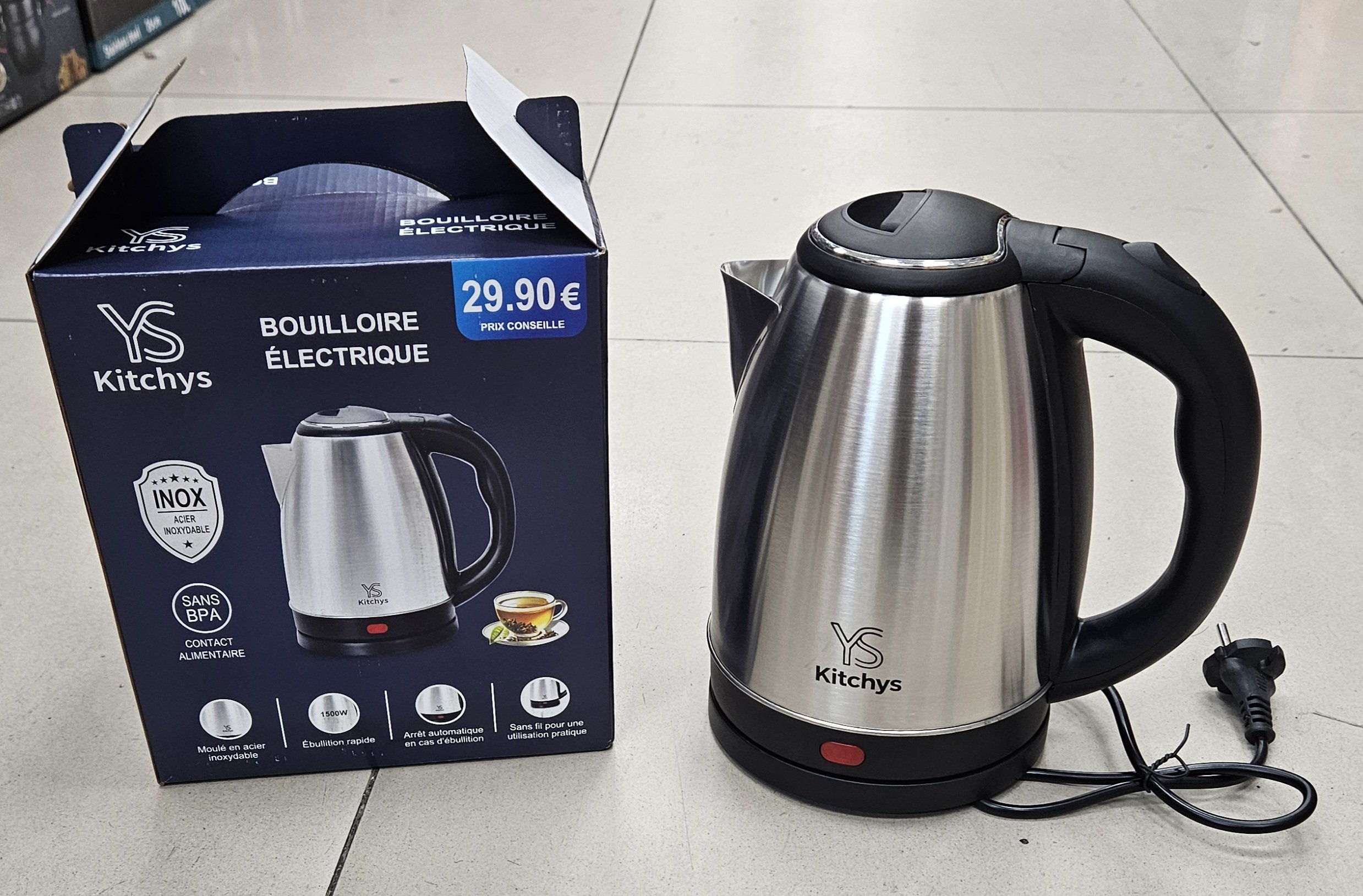 Bouilloire 1.8L Gris YS
