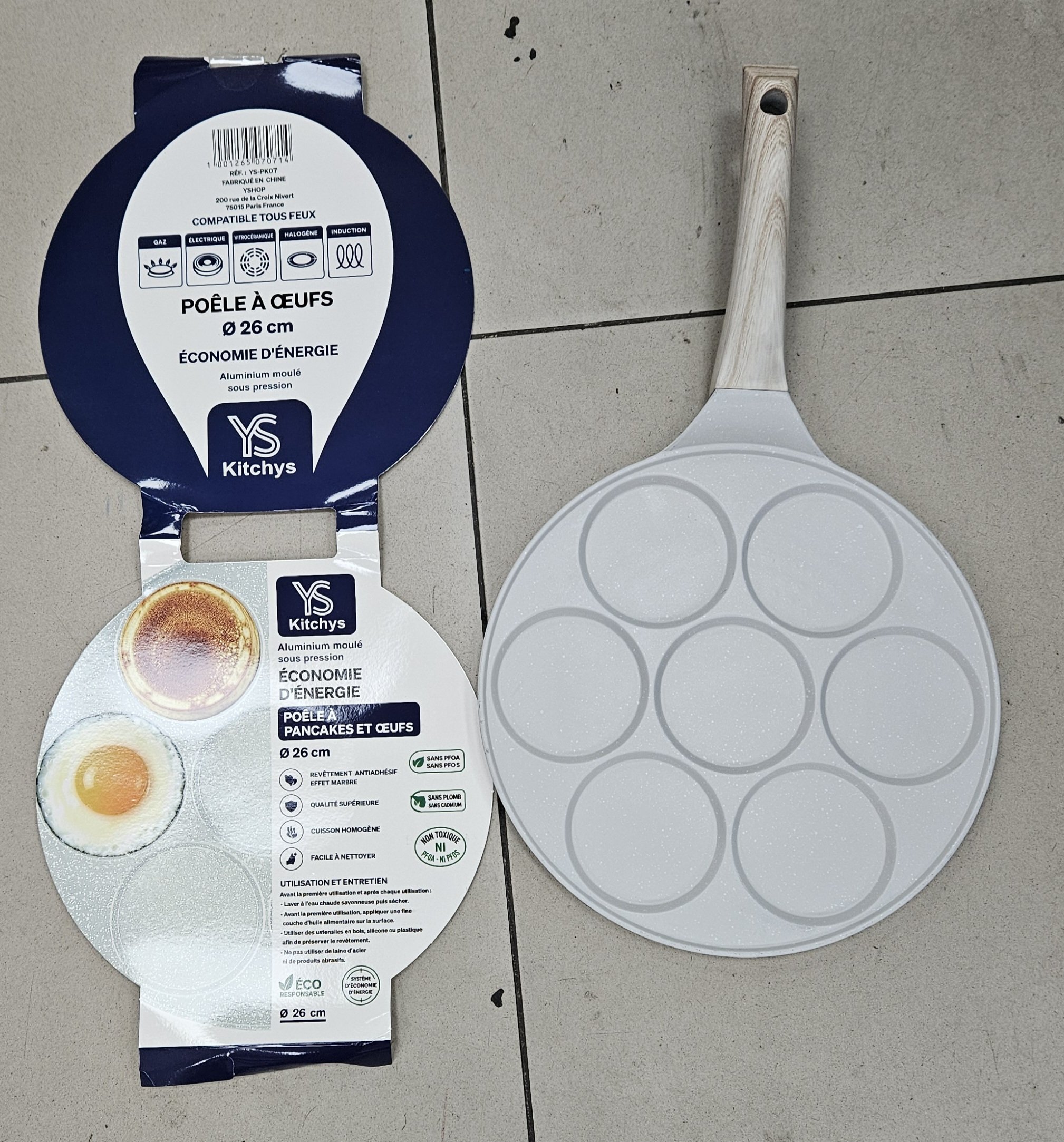 Pancake Pan 7 trou beige