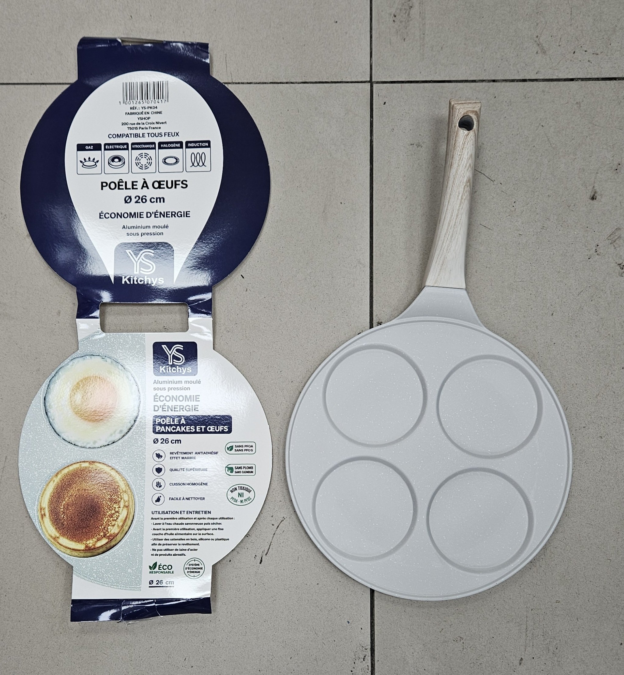 Pancake pan 4 trou Beige